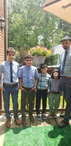 Saleh El Farrah and his family