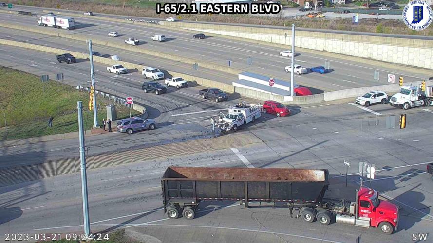 Trimarc view of Eastern Blvd and I-65 crash - 3.21.23