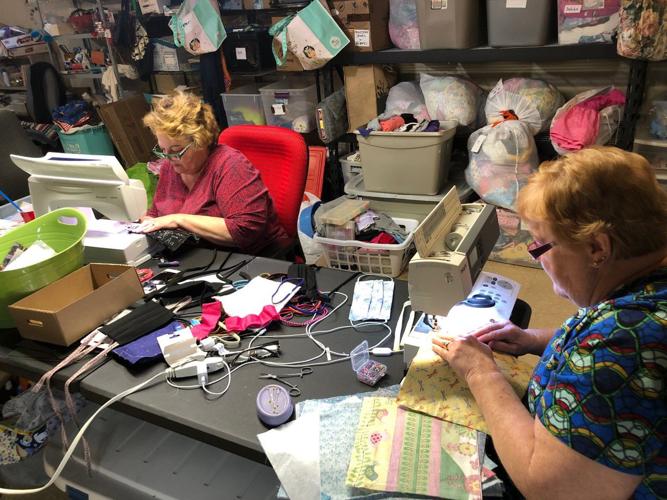 women making face masks 2