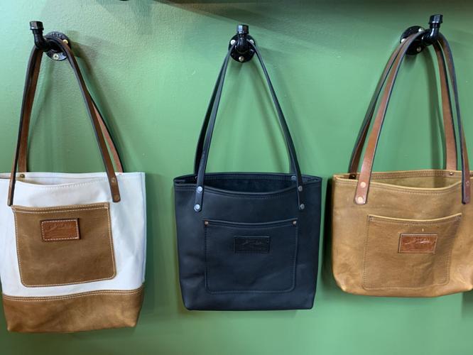 Leather goods from Dead Sled Leather Company (leather purses)