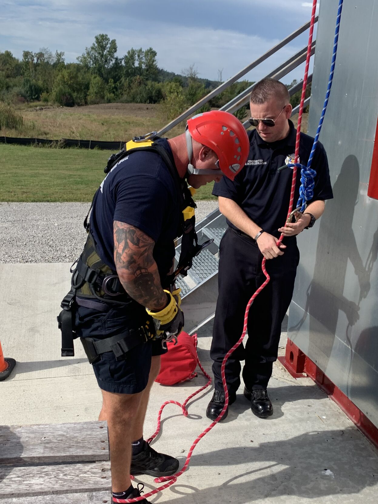 Training session at fire department