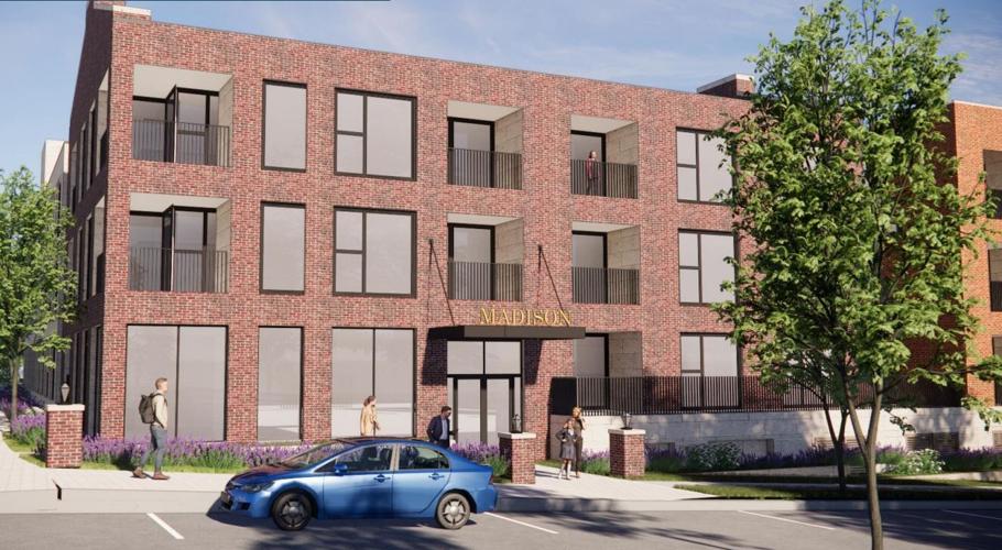 Proposed Madison, Indiana, apartment development rendering 7-15-25