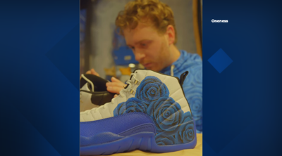 Wylie Caudill designs custom Air Jordan 12