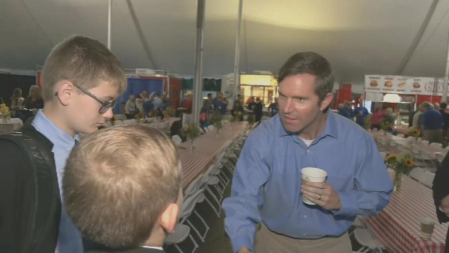 Gov. Beshear at Kentucky State Fair commodity breakfast