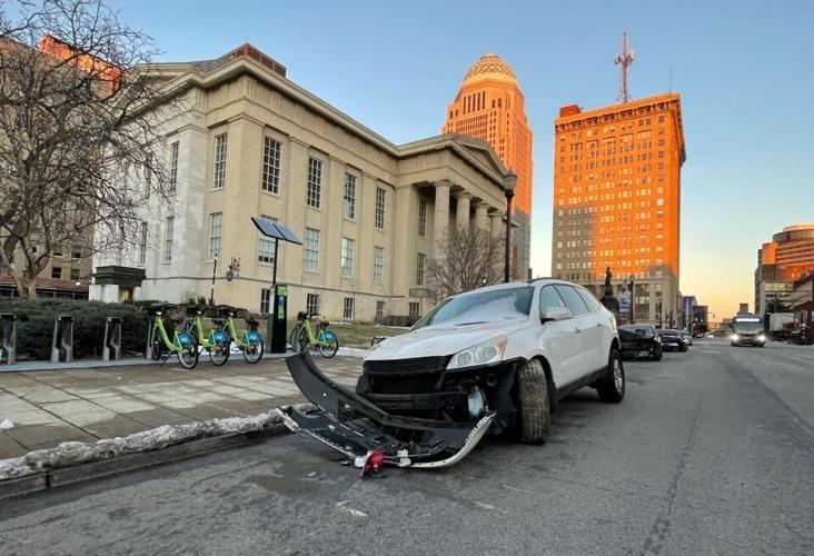 Towed cars left outside Metro Hall 2-6-22