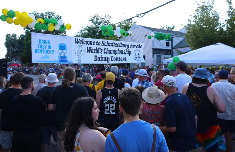 People walk into the Dainty Contest.JPG