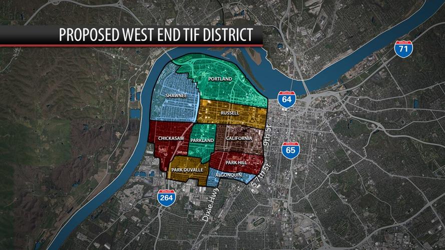 Proposed West End TIF map