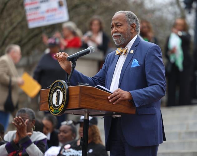 Gerald Neal speaks during March on Frankfort.JPG