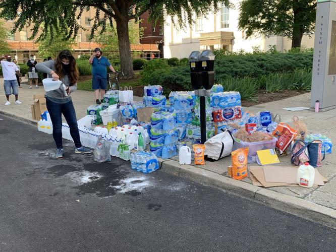 5-29-20 protest, baking soda and water