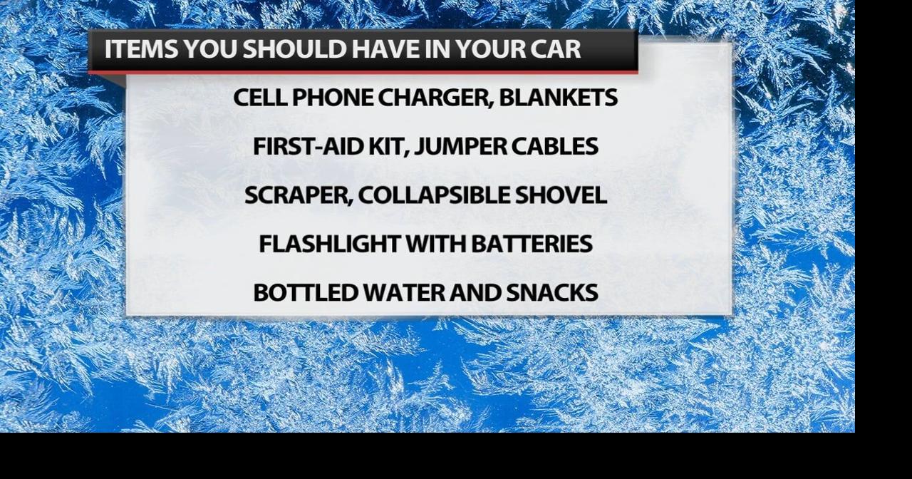 KSP gives a list of winterweather items to keep in your car
