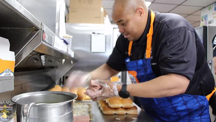 LMPD officers work at White Castle.JPG