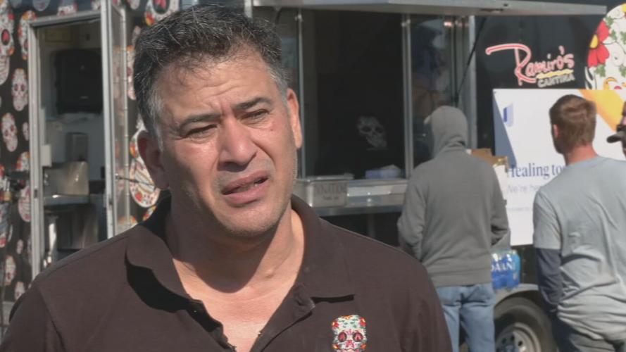 Ramiro's Cantina food truck in tornado-stricken Mayfield, Kentucky