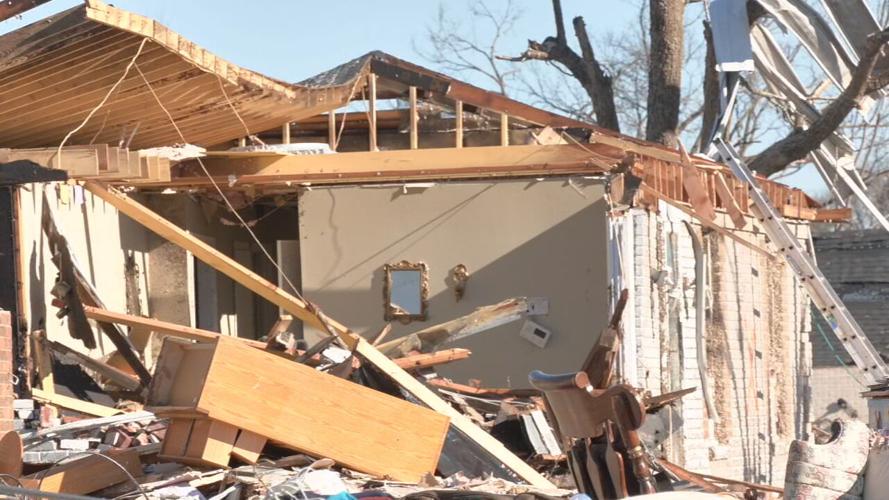 Homes damaged in Bowling Green after weekend tornado, image from Dec. 13, 2021