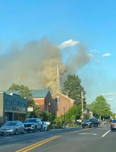 fire at Trinity United Methodist Church
