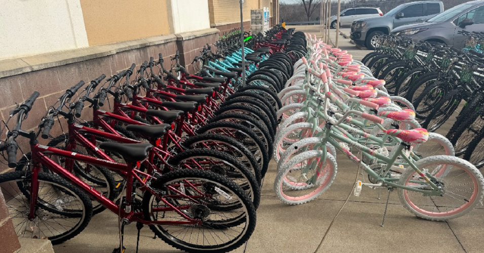 Bikes on display for Christmas Gift Extravaganza