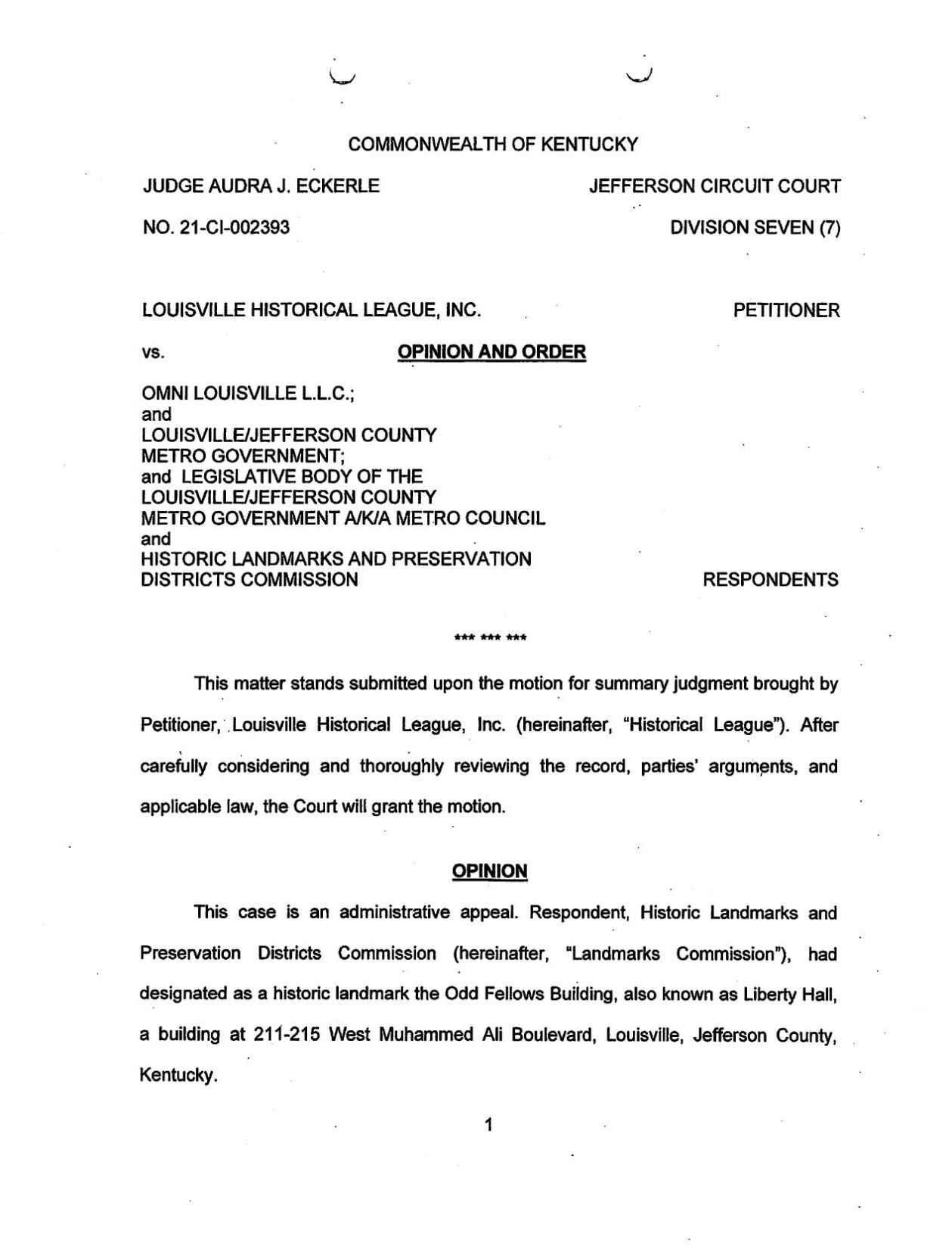 Odd Fellows Ruling
