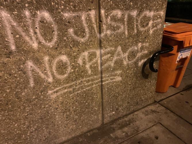 LMPD Protest - No Justice No Peace Graffiti