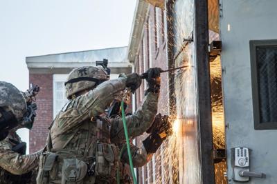 breach training for Dense Urban Terrain, focusing on Subterranean aspects at Fort Campbell