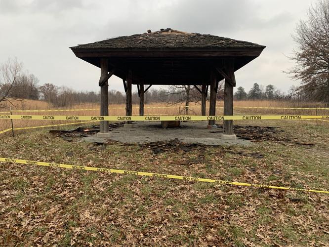 Shelter destroyed by fire