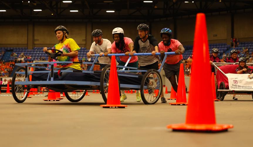 Cones direct beds during races.JPG