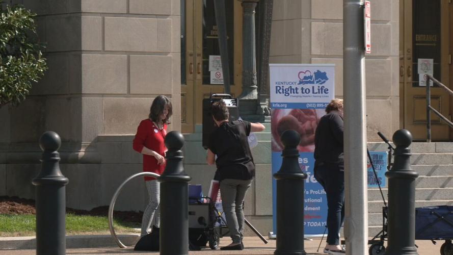 Pro-Life Demonstrators outside federal courthousse