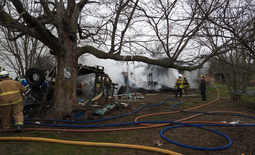 Firefighters at scene of fatal fire in Waddy