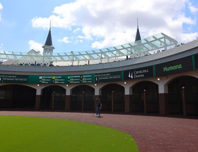 Paddock area with Twin Spires nearby.JPG