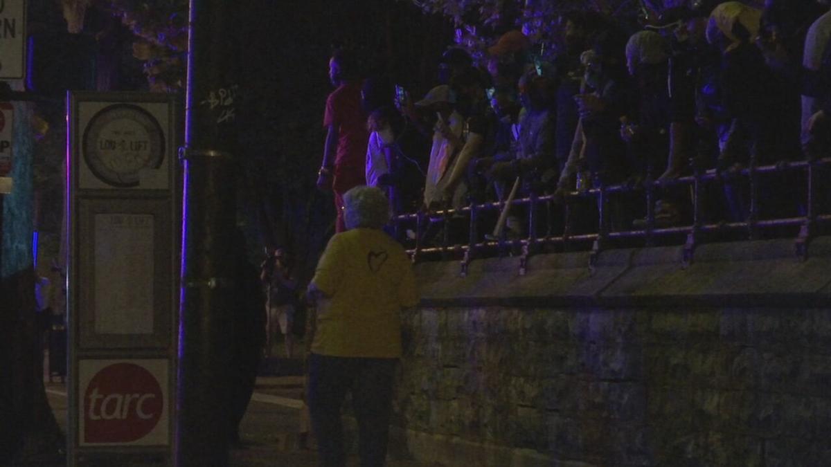 Protesters gather outside First Unitarian Church 9/24/20