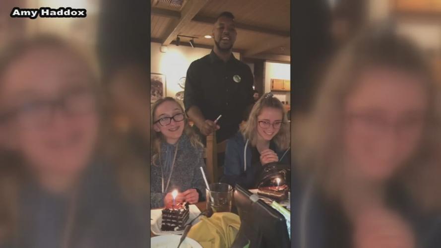 Washington family stunned by Olive Garden waiter singing 'Happy Birthday'