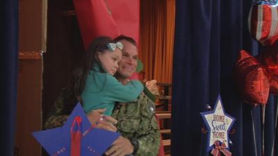 PRICELESS: Bridgepoint Elementary student gets big surprise when dad shows up at school assembly