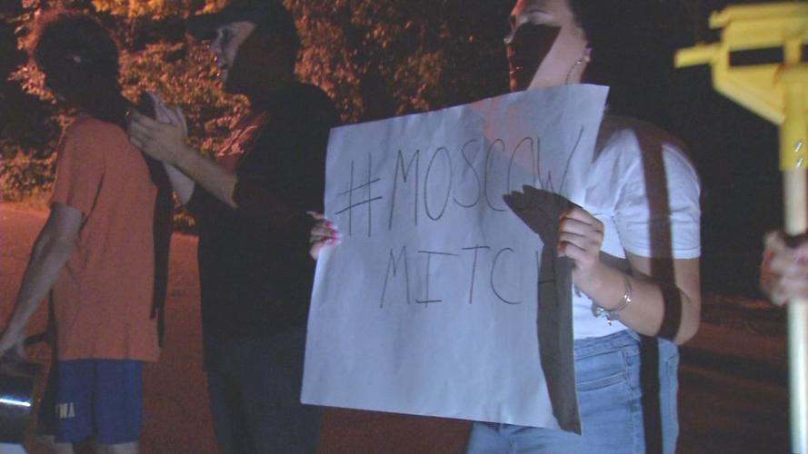 protest outside McConnell home 1