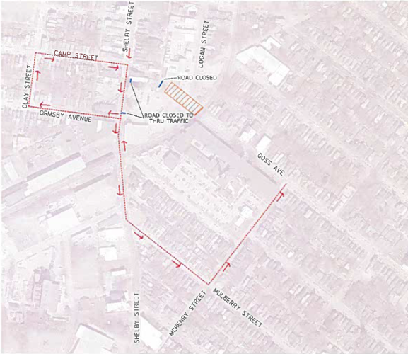 Goss Ave detour 2026