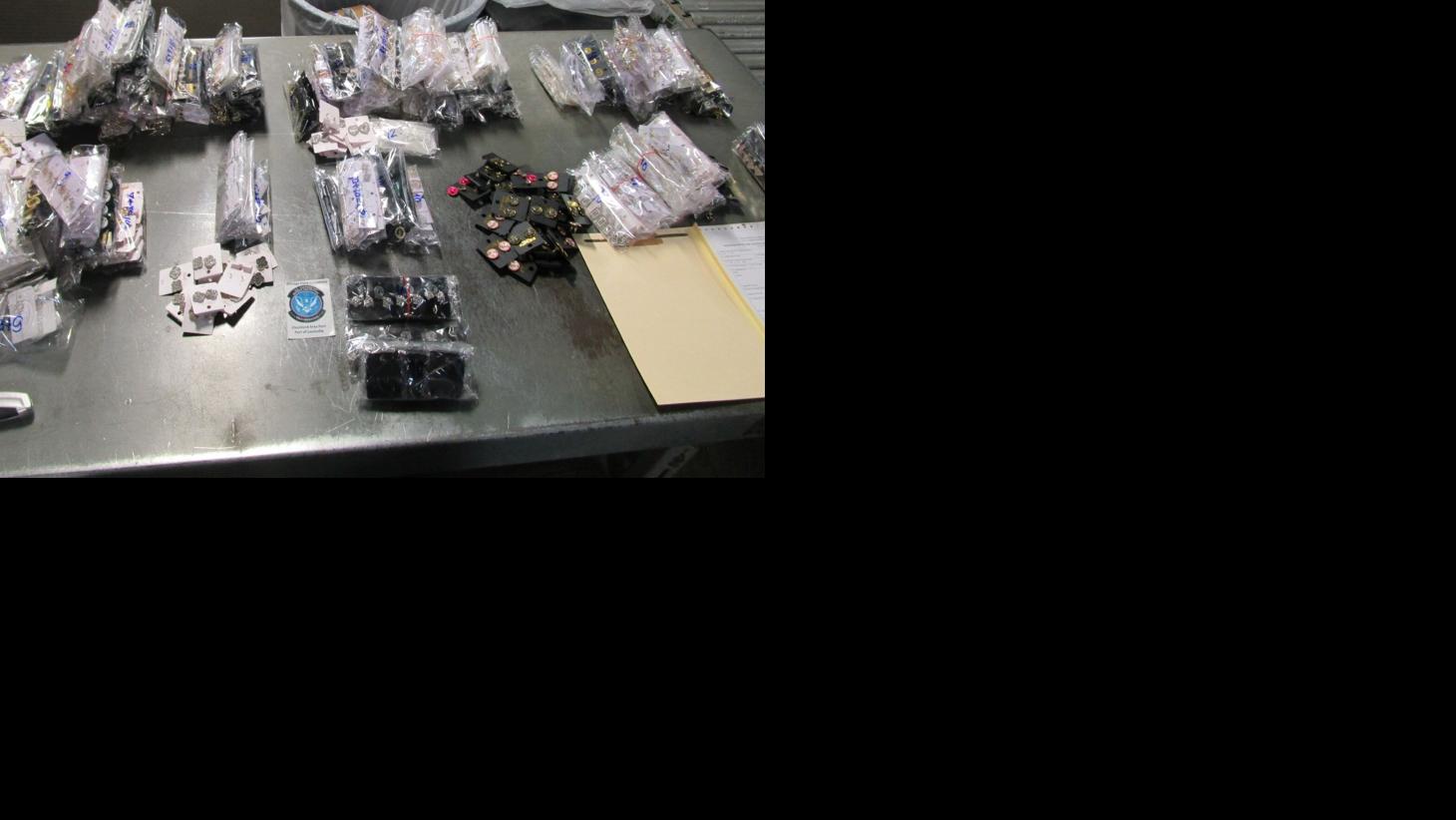 Counterfeit designer earrings seized at UPS Worldport