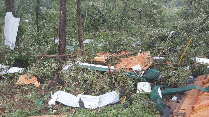 Storm damage in Grayson County, Kentucky