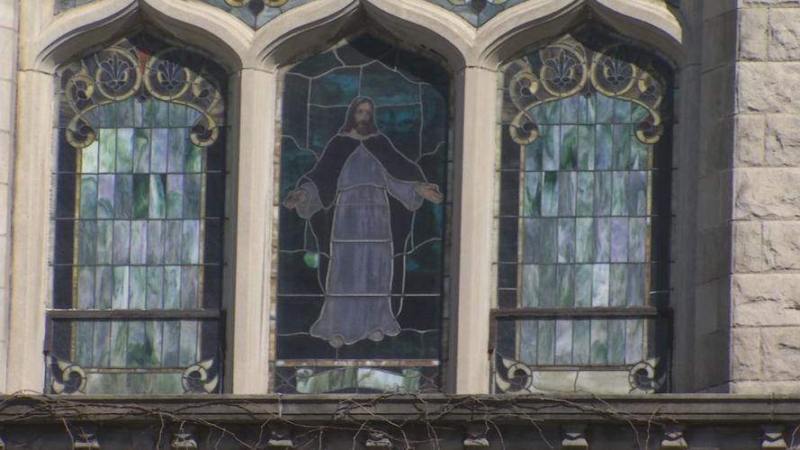 St. Paul's German Evangelical Church and parish house on Broadway