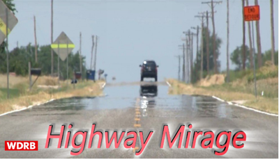 What causes highway mirage?