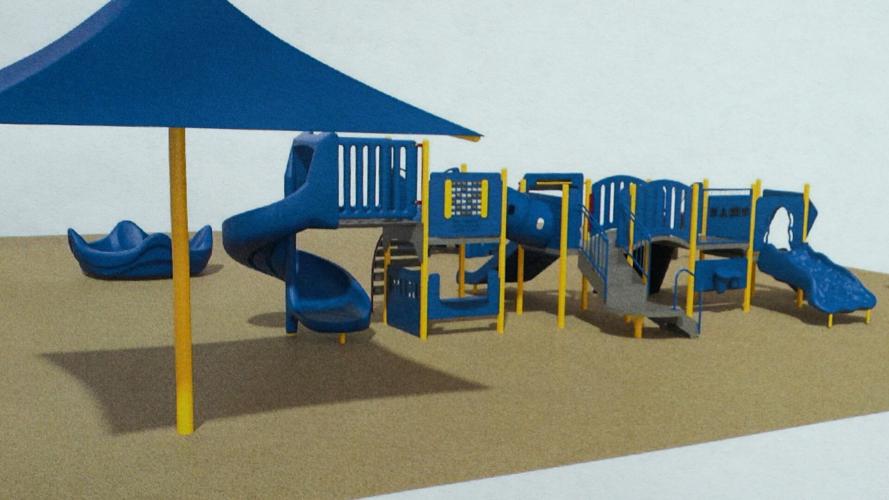 Volunteers build a new playground in Louisville's Russell neighborhood (Sept. 6, 2022)