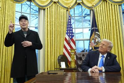 Trump and Elon Musk in Oval Office - 2-11-2025