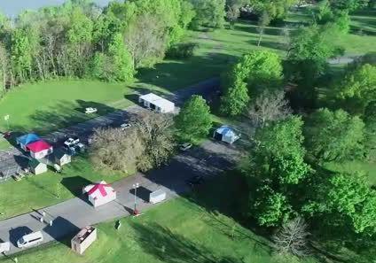 COVID Testing at Shawnee Park - Aerial View