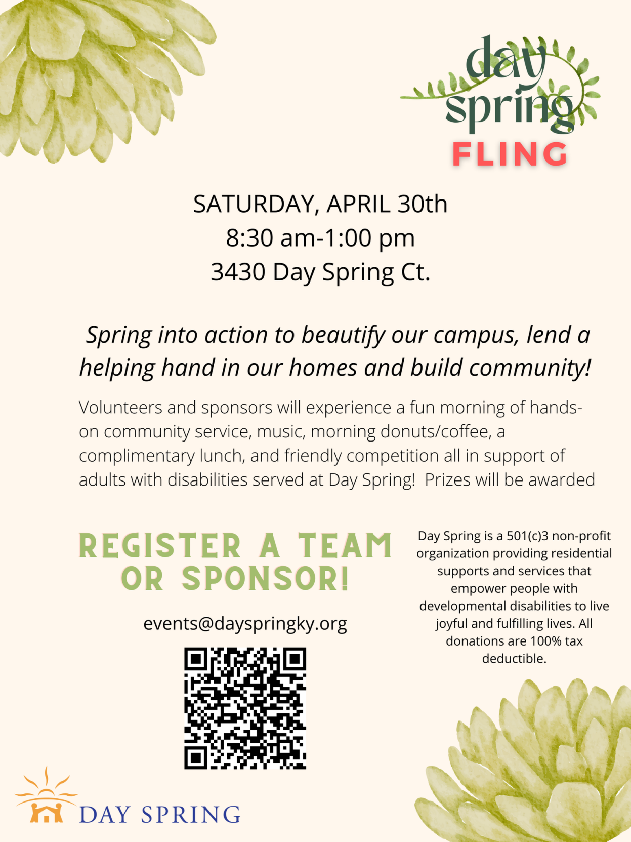Spring Fling Event Flyer