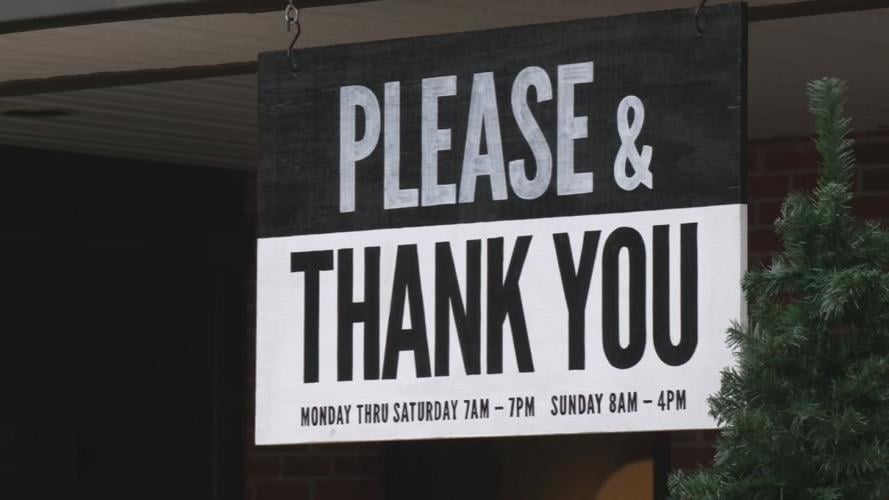Please & Thank You coffee shop sign