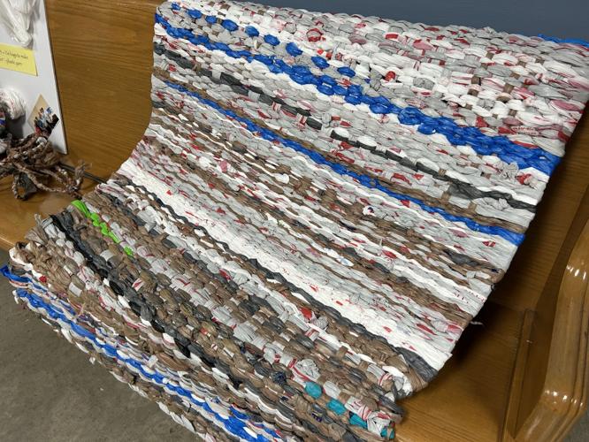 Plarn mats for the homeless