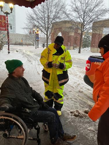 Downtown Louisville Ambassadors help in snow 1-6-25