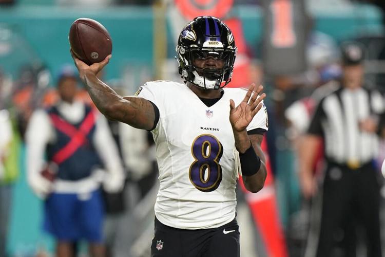 Baltimore Ravens quarterback Lamar Jackson on Nov. 11, 2021