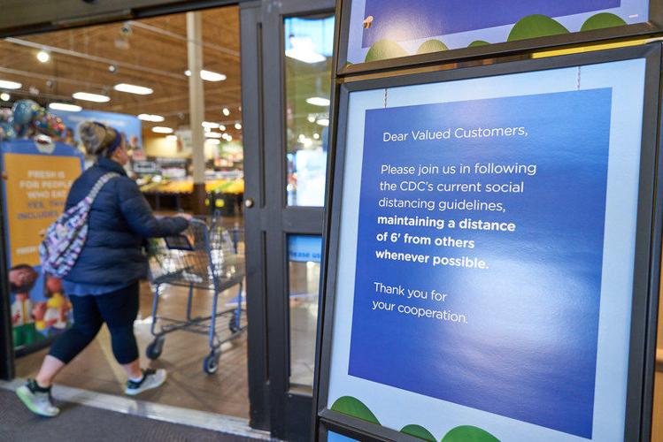 The Kroger Co  signage, COVID-19, customer limits