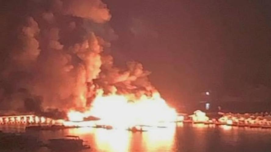 Lake Cumberland Marina Fire and Smoke
