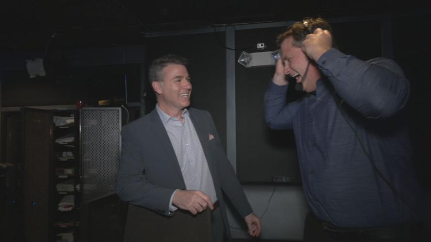 Jude Redfield busts into the WDRB Control Room during elaborate prank