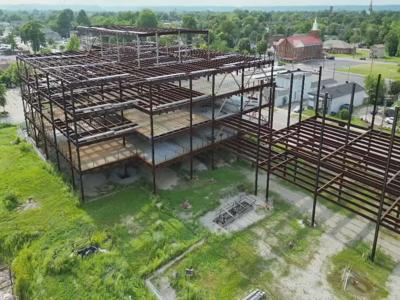 Vacant property with unfinished construction at 18th and Broadway in Louisville, Ky.