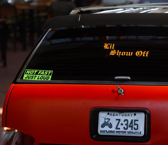 Stickers on Street Rod car.JPG