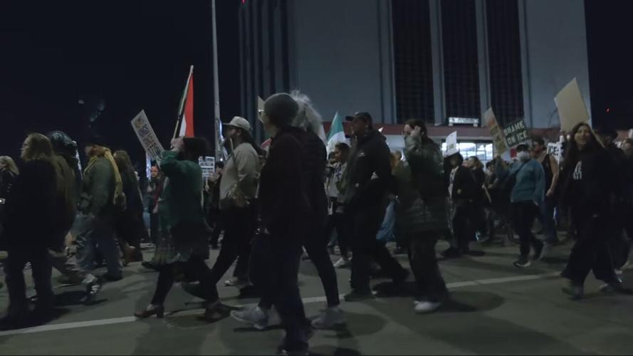Downtown Louisville ICE fatal shooting protest 1-8-26